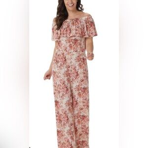 EUC-Haute Hippie Tribe Jumpsuit Front Ruffle Women's Plus Size